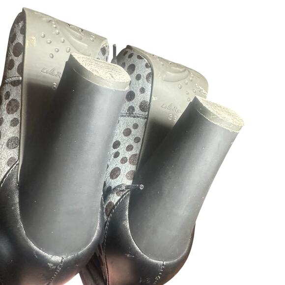 Lola Ramona Angie boot leather Cow hair grey and black animal print eu 38 us 7.5 - Picture 8 of 11